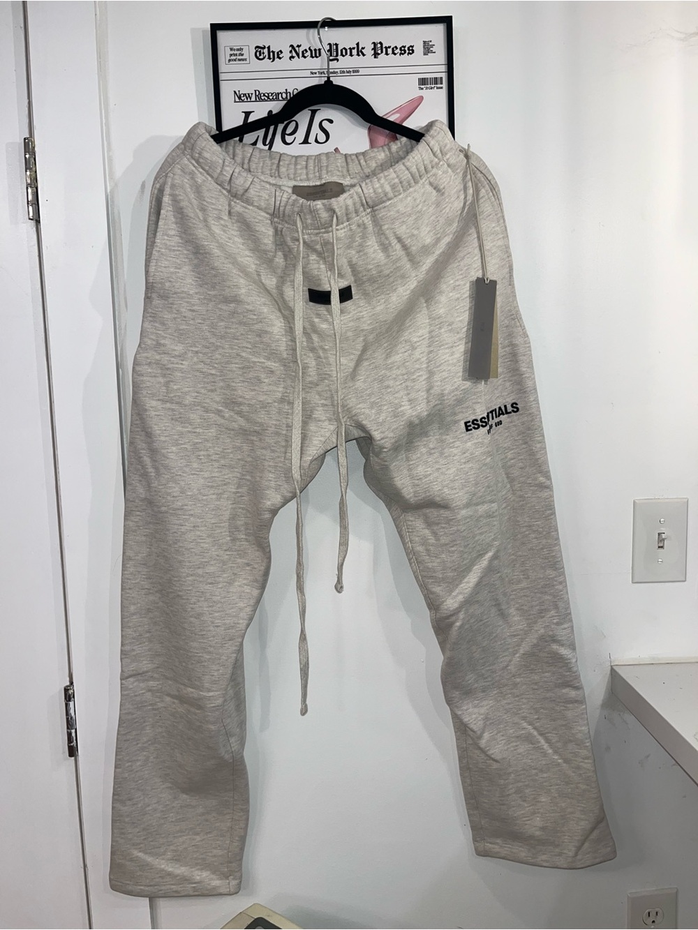 Fear of God ESSENTIALS Light Gray Men's Sweatpants - Drawstring Joggers